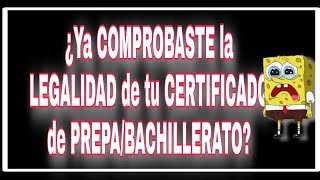 APRENDE A VALIDAR TU CERTIFICADO DE BACHILLERATO Bachillerato validación prepa [upl. by Knowles432]