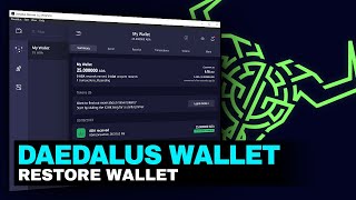 Daedalus Wallet Tutorial  Restore a Wallet English [upl. by Atila]