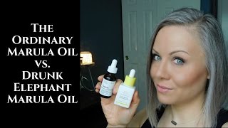 Review The Ordinary Marula Oil vs Drunk Elephant Virgin Marula Luxury Facial Oil [upl. by Auhso774]