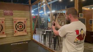 Ax throwing at Stumpys Hatchet House [upl. by Norse]