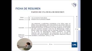 NORMA APA FICHAJE TEXTUAL Y DE RESUMEN [upl. by Mersey]