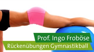 Rückenübungen mit dem Gymnastikball – Prof Ingo Froböse [upl. by Thorma]