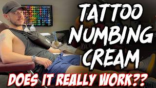 Tattoo Numbing Cream  Does It Really Work 😬🧴 tattoo fashionshowmall lasvegas [upl. by Ysnap]