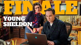 Young Sheldon Season 7 Finale  Big Bang Theorys Sheldon and Amy Reunion [upl. by Yhtac]