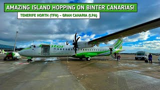 REVIEW  Binter Canarias  Tenerife North TFN  Gran Canaria LPA  ATR 72600  Economy [upl. by Sherwynd]