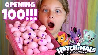 OPENING 100 HATCHIMALS CollEGGtibles SEASON 2 On a Trampoline Challenge [upl. by Yenahs]