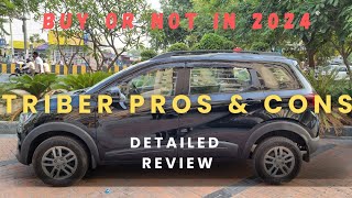 Renault Triber Pros amp Cons  Should u Buy Triber in 2024 or Not  Detailed Triber Review [upl. by Mayer153]