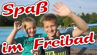 SommerFerien 2015 Vlog  Spaß im Freibad  Fun in the lido pool  Kanal für Kinder Kinderkanal [upl. by Noirod]