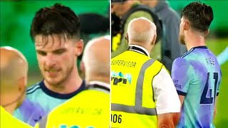 Declan Rices fiveword message to referee Robert Jones after Arsenals defeat to Bournemouth [upl. by Ahcatan]