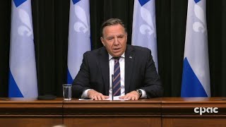 COVID19  Point de presse de François Legault sur l’état de la situation au Québec – 8 octobre 2020 [upl. by Ajani]