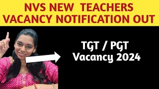 NVS New Teachers Vacancy Notification Out 2024 computerjobupdate nvs [upl. by Healion621]