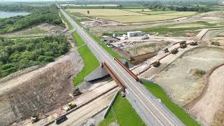 EWR Construction Progress Steeple Claydon to Launton May 2024 [upl. by Lebiram]