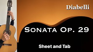 Sonata Op 291 A Diabelli Performance Tutorial with Sheet and Tab [upl. by Ilona]