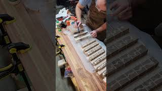 Brick Cutting Board Glue Up woodworkingtools diy glueup [upl. by Dunc716]