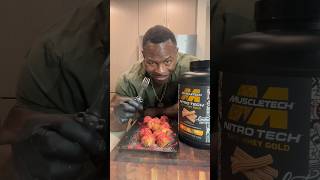 Churros Protein Holes Dammit MuscleTech fitness shortsvideo protein dessert [upl. by Atinreb39]