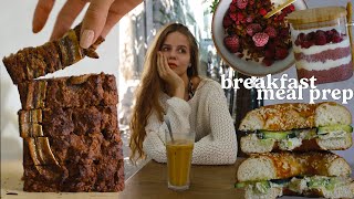 BREAKFAST MEAL PREP  vegan amp easy  5 recipes [upl. by Yonit]