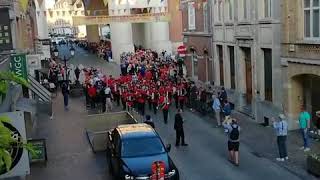 Parading after Menin Gate Ypres Belgium [upl. by Kinchen]