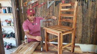 Como Fazer Uma Linda Cadeira Com Madeira de TekaBeautiful Chair How to Make [upl. by Ahsenar]