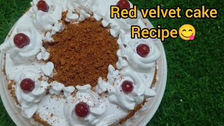 Red velvet cake Recipe 😋😋  cooking kid [upl. by Eldnek917]