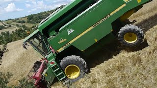 Grosse frayeur Moissonneuse dans une pente a  40  JOHN DEERE 2254 hillmaster [upl. by Doug]