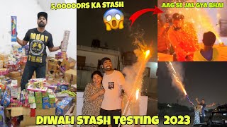 BIGGEST DIWALI STASH 500000 KO JALATE WAQT AAG LAG GYI😱  MERA BHAI JALL GYA 😭😭 [upl. by Barbarese]