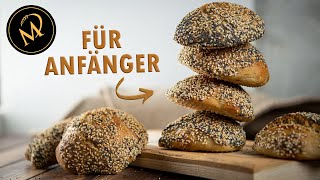 Brötchen für Anfänger  einfach Brötchen selber backen [upl. by Naliorf633]