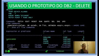 Usando o protótipo do DB2  COMANDO DELETE [upl. by Styles]