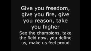 K´naan  Wavin´Flag FIFA World Cup South Africa 2010 Official Theme Song Lyrics [upl. by Whitver]