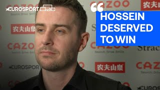 Mark Selby reflects after being defeated by Hossein Vafaei  Post Match Interview Eurosport Snooker [upl. by Fahland734]