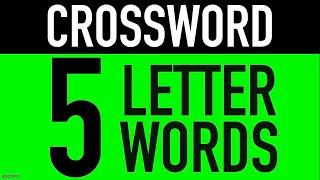 Crossword Puzzles with Answers 5 Letter Words [upl. by Nycila]