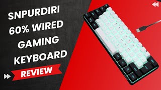 Snpurdiri 60 Wired Gaming Keyboard RGB Backlit UltraCompact Mini Keyboard Review [upl. by Anehsak775]