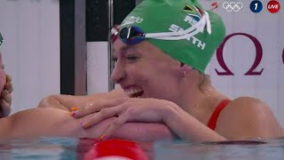 Tatjana Schoenmaker Wins Gold for South Africa in Swimming 100 Metre Breaststroke Olympics 2024 [upl. by Noit]