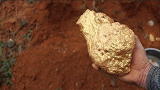 Australian gold prospectors use mining tools to unearth large gold nuggets worth millions [upl. by Germano]