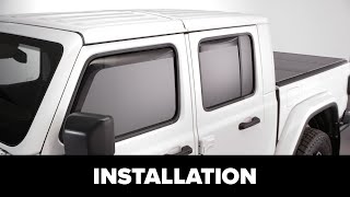 Front WeatherTech Side Window Deflector 2018 Jeep JL amp JT Installation [upl. by Salahi914]