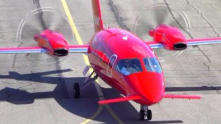 ✈ Unique Design ✈ Piaggio P180 Avanti II  FHUNK  Landing Startup and Takeoff at Nancy Airport [upl. by Hagerman]