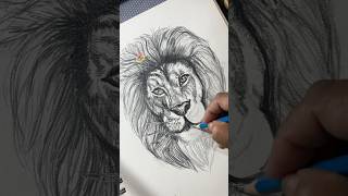 Lion drawing 🦁drawing drawingtechniques kaviartstudio shorts trending [upl. by Deni]