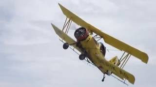 BiPlane Crop Duster Aerial Fly Over and Trick  Stunt [upl. by Francene721]