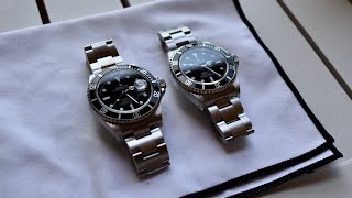 Finally The Rolex Submariner 14060m vs 16610 Date vs No Date Pre Ceramic Wars [upl. by Ecirtam]