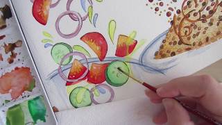 Painting Watercolour Vegan Recipe Mmjadara [upl. by Ennire18]