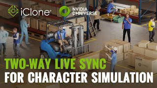 Twoway Live Sync with Omniverse for 3D Crowd Simulation and Digital Twins  iClone 8 [upl. by Swope]