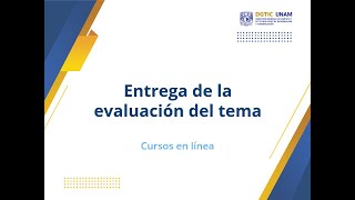 Entrega de la evaluación del tema [upl. by Crowley351]