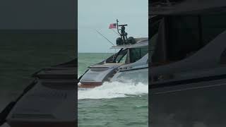 Pershing 8X leaving Haulover inlet [upl. by Oxford]