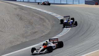 Mansell Vs Senna at Laguna Seca Assetto Corsa F1 Mod Racing Like n Subscribe [upl. by Nivac]