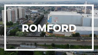 An aerial view of Romford England [upl. by Dyche]