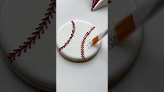 Baseball cookie⚾️ recipes and supplies linked in my bio cookiedecorating oddlysatisfying asmr [upl. by Madeline]