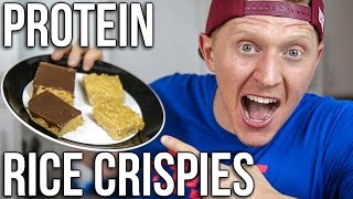 PROTEIN RICE CRISPY TREATS  Easy to Make amp Great Macros [upl. by Ardnaeel983]