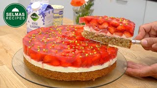 Das ERDBEERKUCHEN Rezept das alle suchen  Super fruchtig amp glutenfrei  🍓☕ [upl. by Rosemonde]