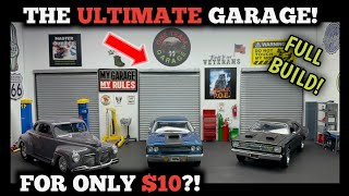 How to Build the ULTIMATE Garage Diorama for ONLY 10 FULL BUILD [upl. by Arramahs]