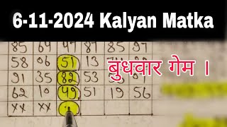 6th November  Kalyan Matka bazaar special Trick💰💰Open strong OtcFix Jodi With Trick WednesdayLine [upl. by Bigner421]