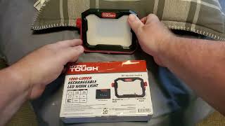 NEW HYPER TOUGH 1000 LUMEN RECHARGEABLE LED WORK LIGHT AT WALMART [upl. by Marven500]